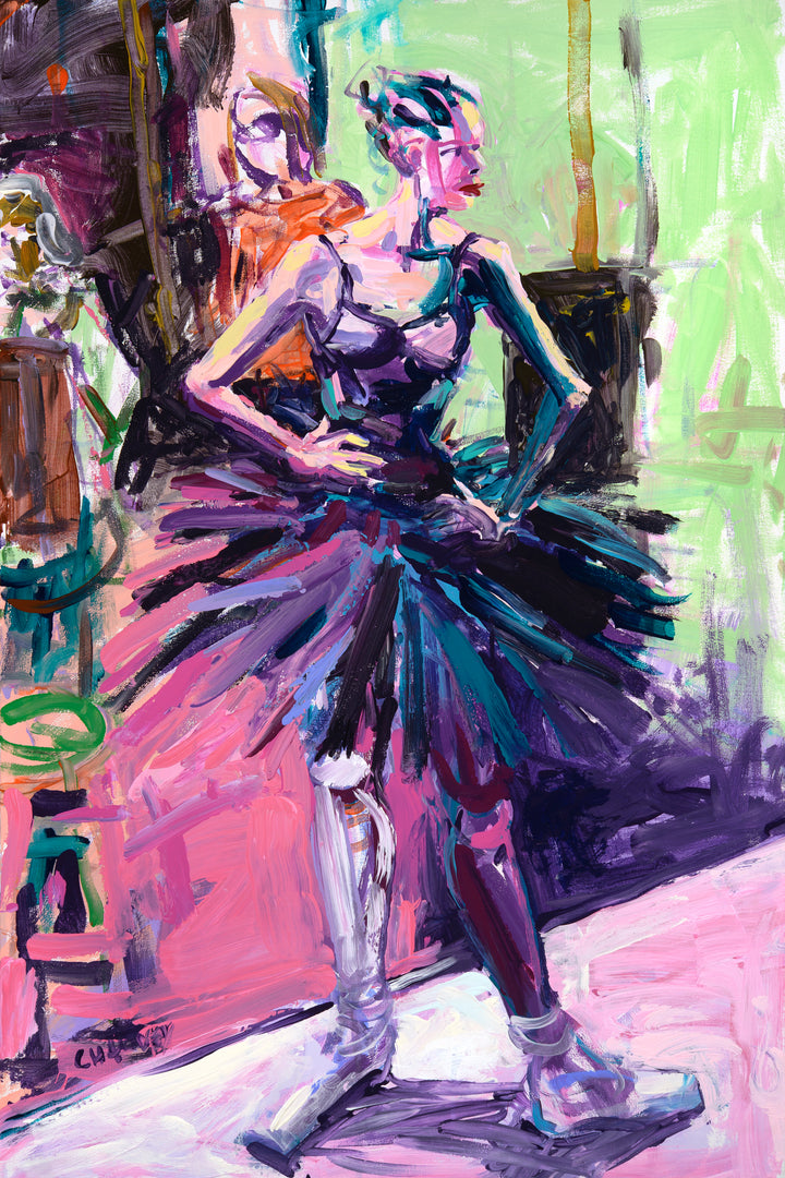 Ballerina on Edge - Giclée - Print on Canvas