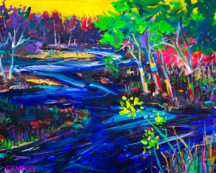 Blue River: Giclée - Print on Canvas