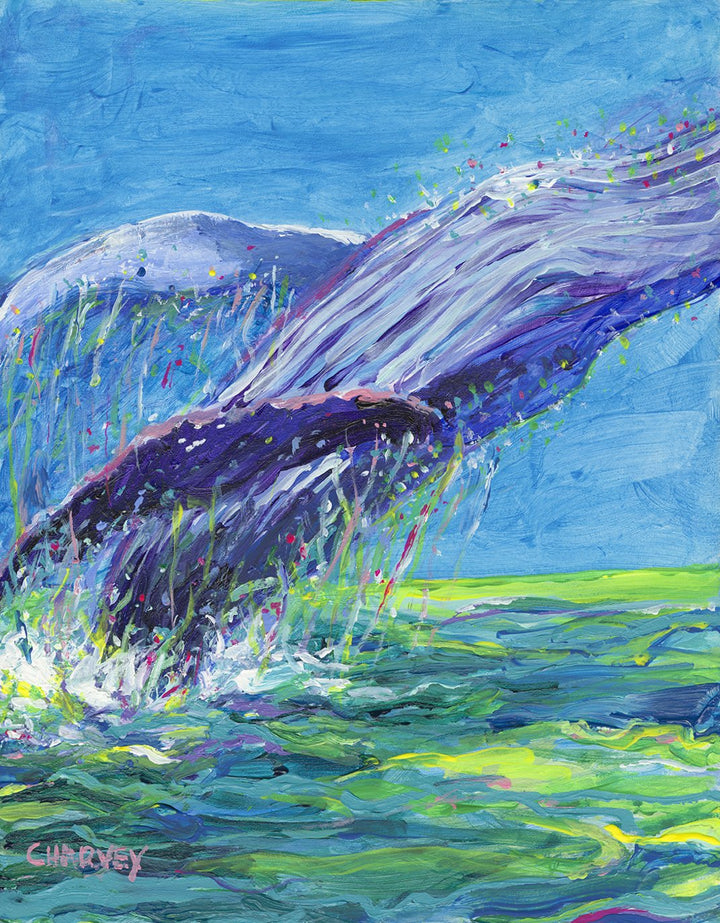 Breaching Whale: Matted Print