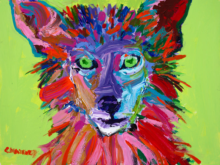 Cheeky Coyote: Giclée - Print on Canvas