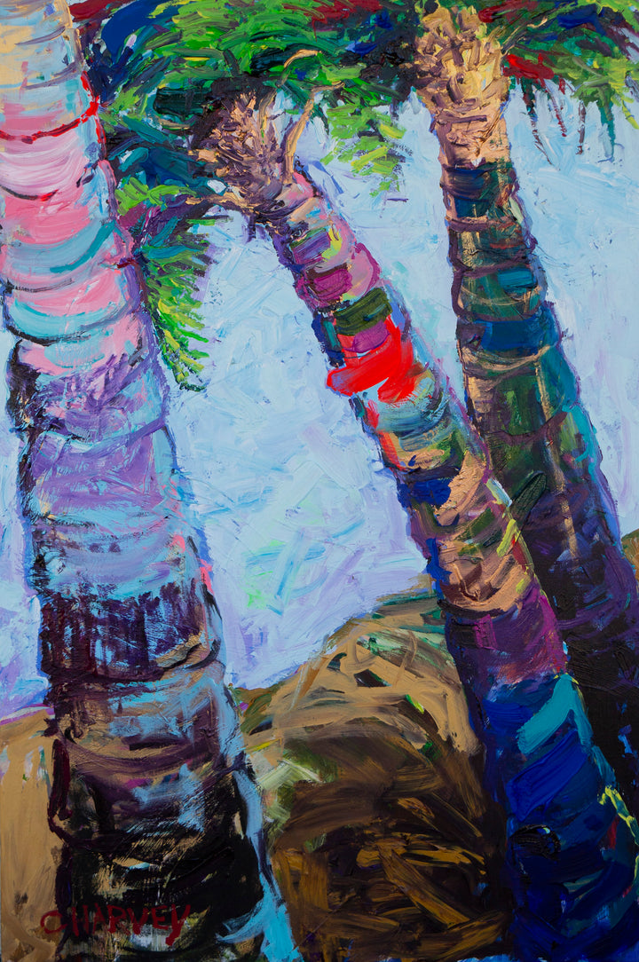 Colorful Palms - Giclée - Print on Canvas