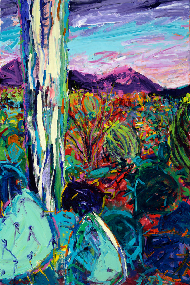 Pink Mountain: Giclée - Print on Canvas