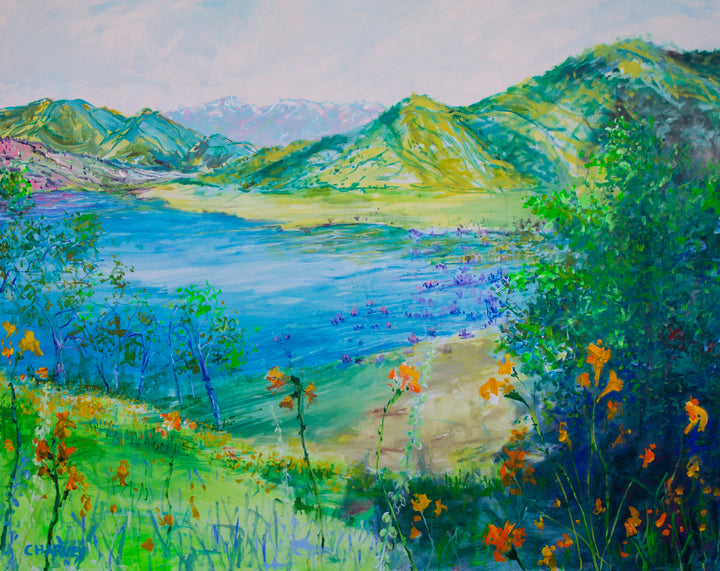 Tranquil Overlook: Giclée - Print on Canvas